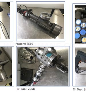 Tri-Tool Orbital bevelling and facing tools - Protem 