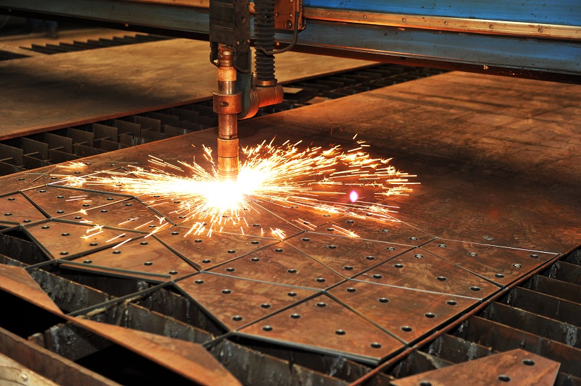 CNC plasma cutting industrial plate cutting